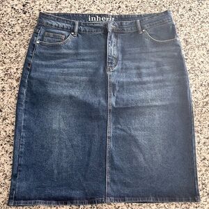 Inherit Clothing Co.- Denim Knee Length Skirt - 15/16 reg - EUC